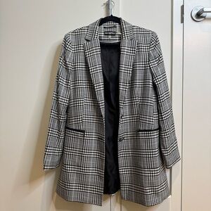 Karl Lagerfeld Monochrome Checkered Blazer